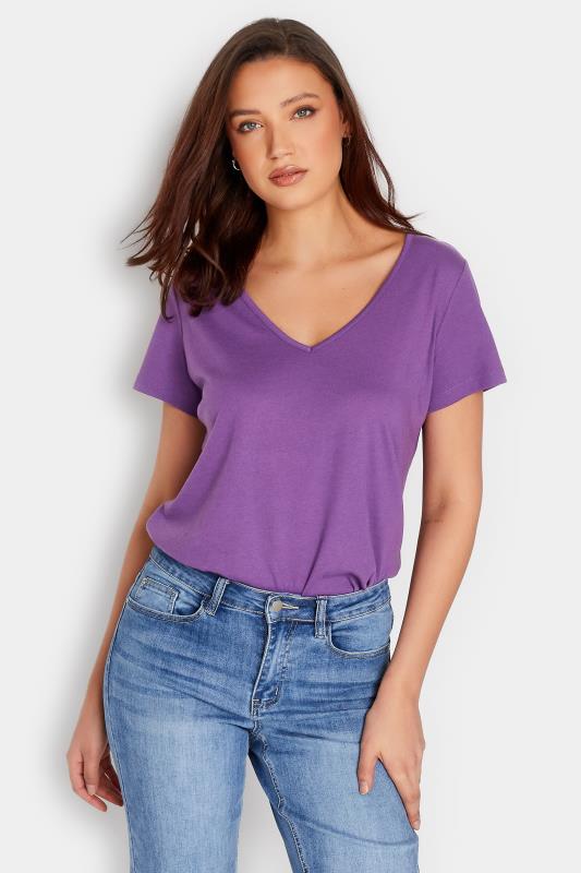 Tall  LTS Tall Purple V-Neck T-Shirt