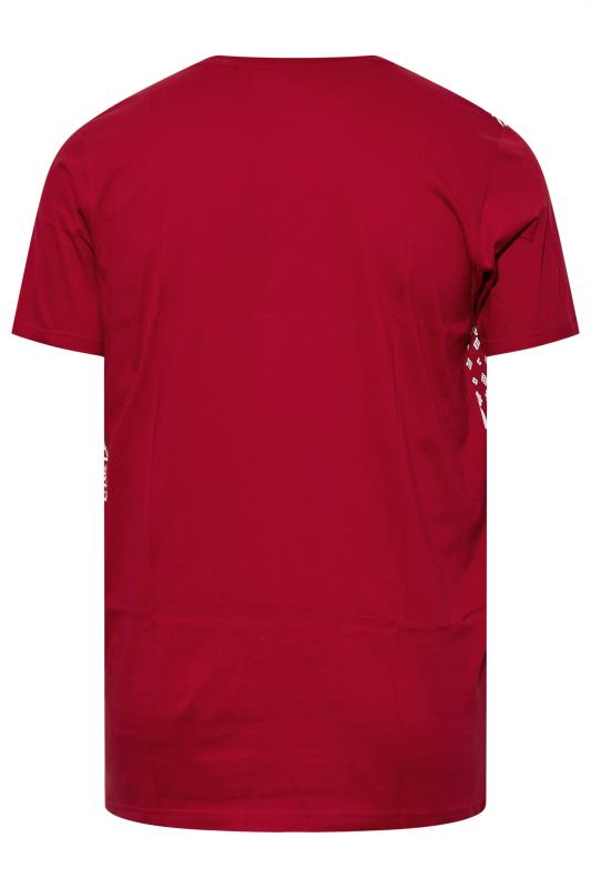 BadRhino Big & Tall Red & White Fairlise Christmas T-Shirt | BadRhino 4