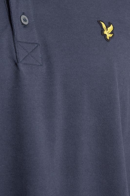 LYLE & SCOTT Big & Tall Navy Blue Logo Polo Shirt 4