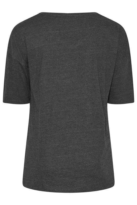 Plus Size Grey V-Neck T-Shirt | Yours Clothing 6