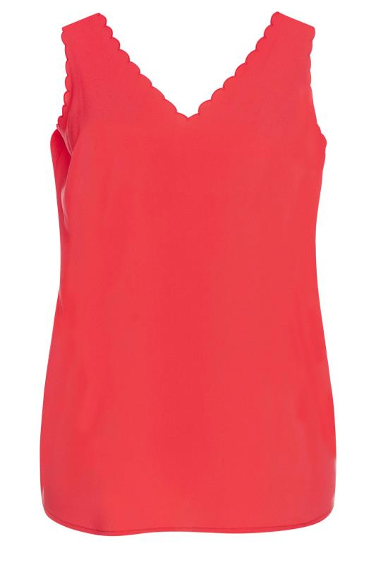 YOURS Plus Size Red Trim Cami Top | Yours Clothing 5