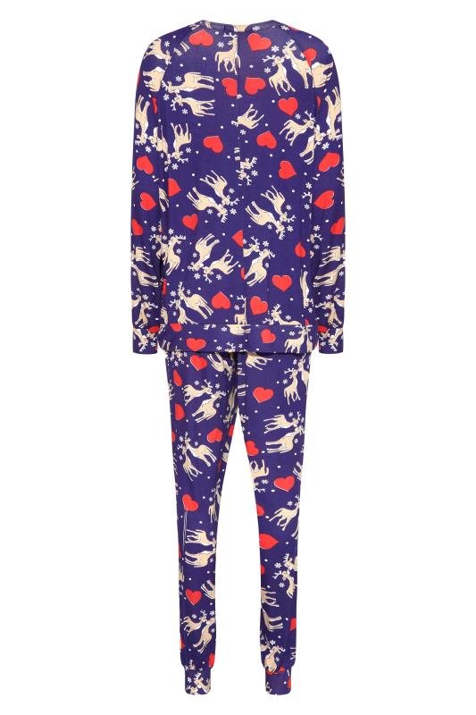 LTS Blue Reindeer Print Christmas Pyjama Set 6
