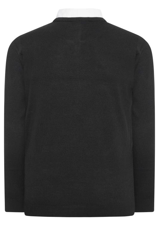 BadRhino Black & White Essential Mock Shirt Jumper | BadRhino 4