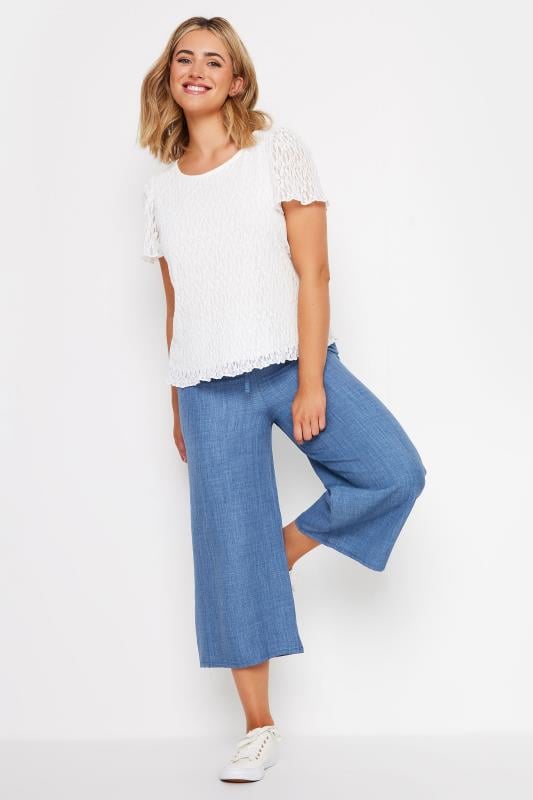 M&Co Denim Blue Linen Look Culottes | M&Co 2