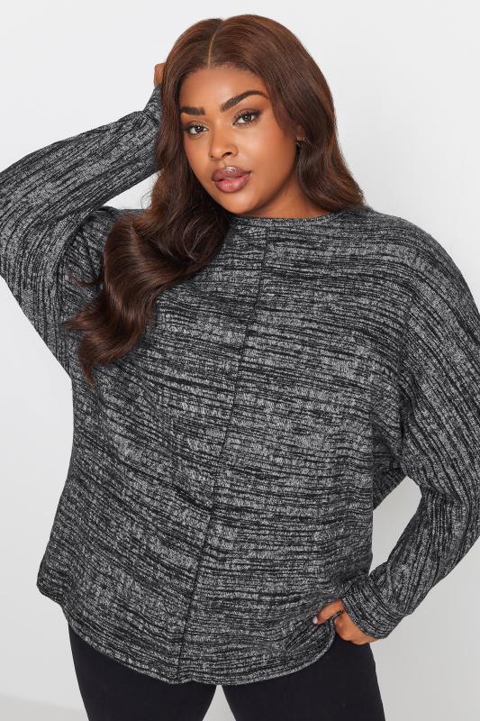 YOURS Plus Size Black Soft Touch Front Seam Jumper | Yours Clothing 4