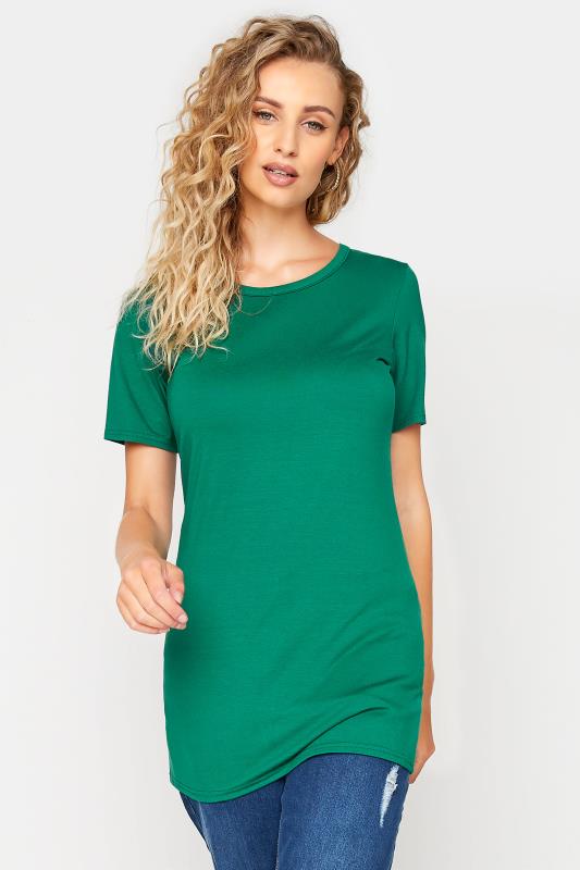 LTS Tall Emerald Green Scoop Neck T-Shirt 1