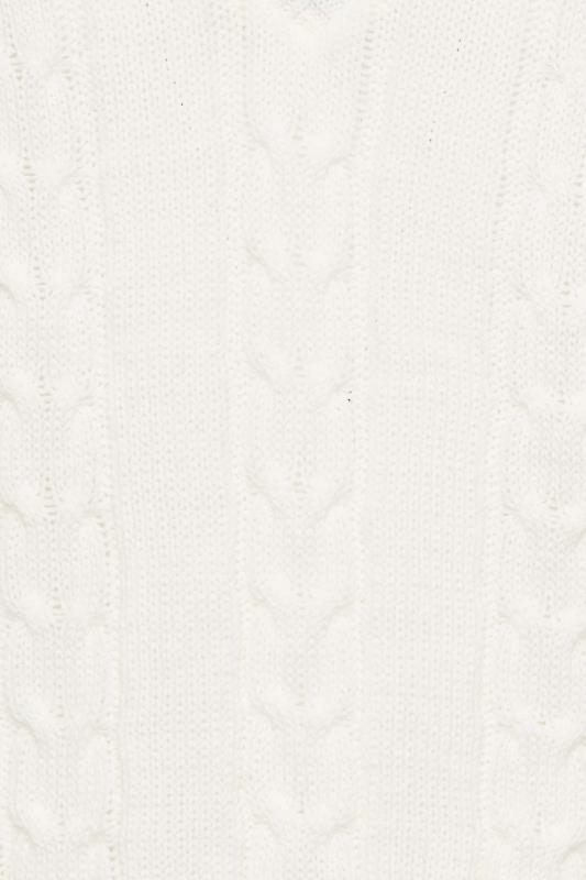 YOURS PETITE Plus Size White Cricket Knitted Vest Top | Yours Clothing 3