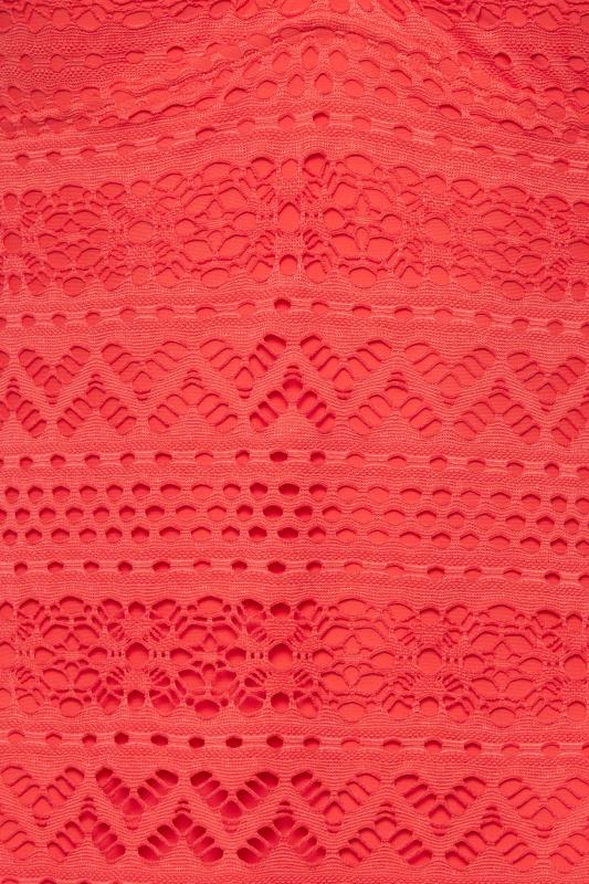 LTS Tall Women's Coral Pink Crochet Swim Dress | Long Tall Sally 5