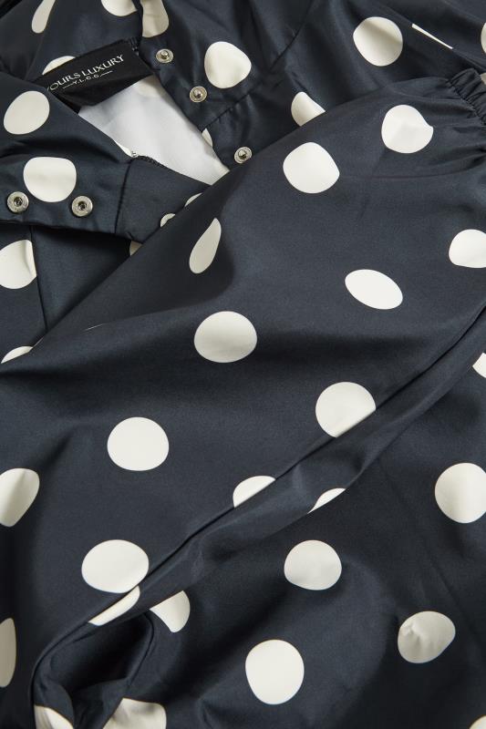 YOURS LUXURY Plus Size Navy Blue Polka Dot Longline Raincoat | Yours Clothing 7