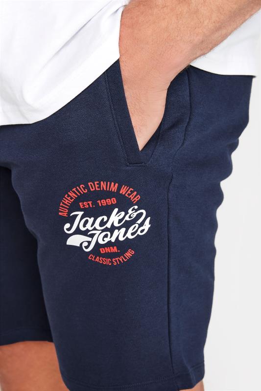 JACK & JONES Big & Tall Navy Blue Brat Jogger Shorts_C.jpg