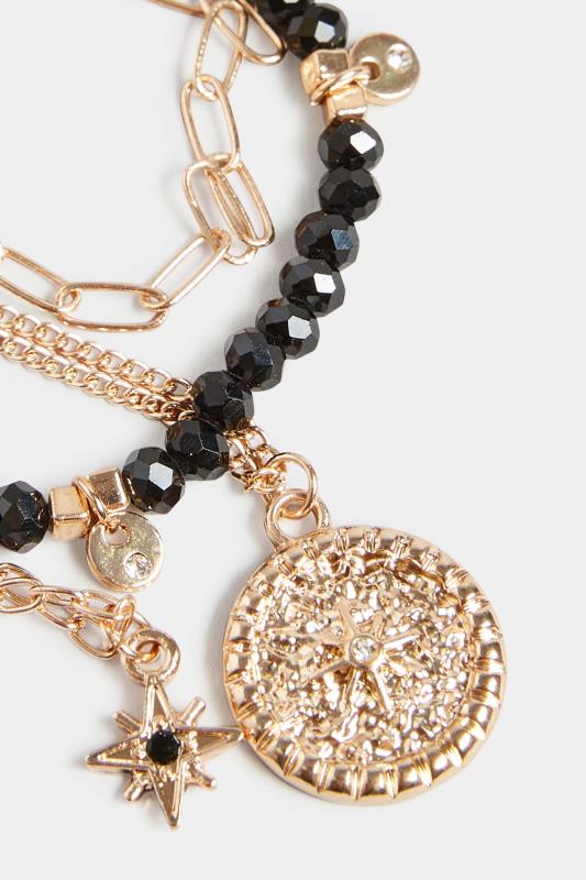 Black & Gold Layer Bead Necklace 4