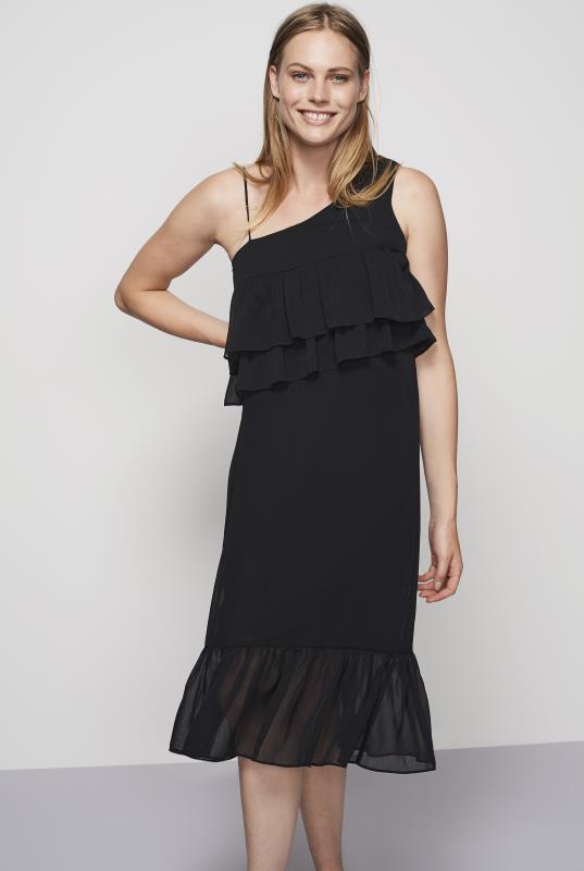 Y.A.S Tall Tall Fricca One Shoulder Frill Dress 1