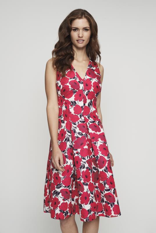 Poppy Print Fit and Flare Dress | Long Tall Sally