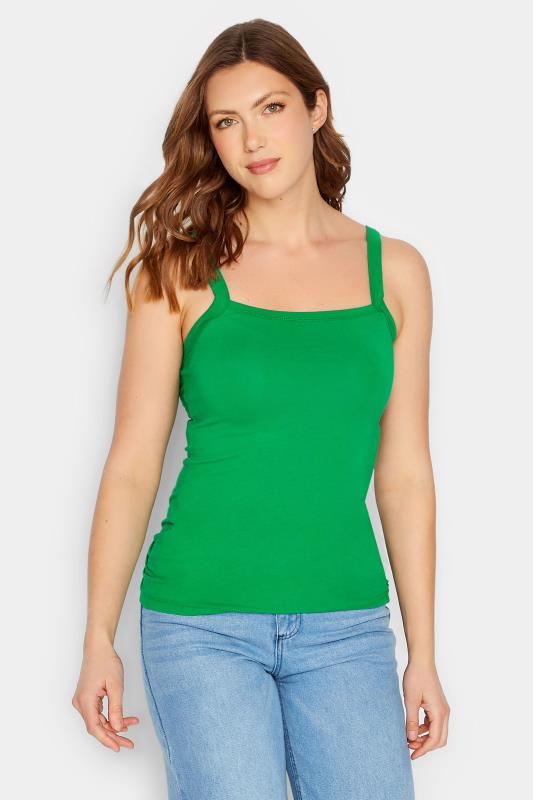 Tall  LTS Tall Green Square Neck Vest Top