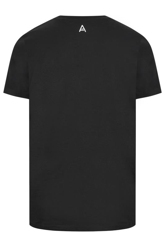 STUDIO A Big & Tall Black Logo Print T-Shirt | BadRhino 4