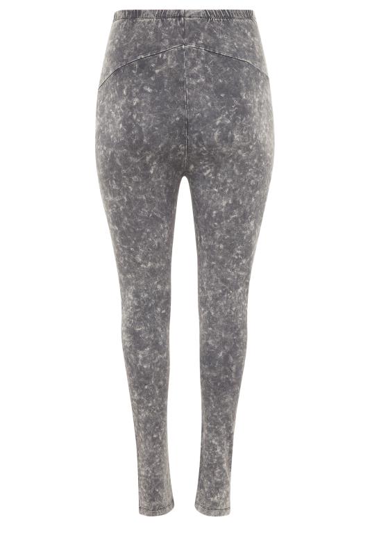 Plus Size BUMP IT UP MATERNITY Grey Acid Wash Leggings With Comfort Panel | Yours Clothing 7