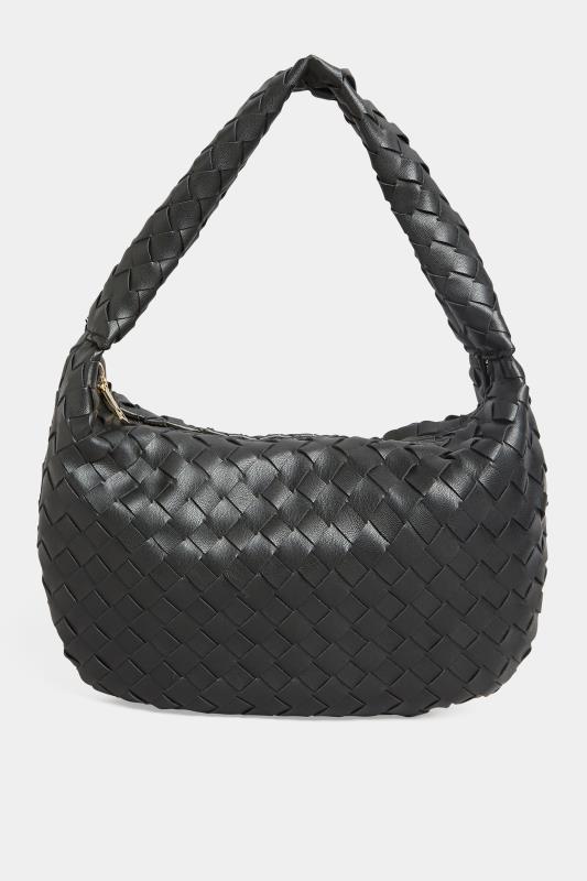 Black Woven Slouch Handle Bag | Yours Clothing  4