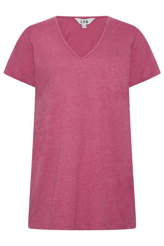 LTS Tall Women's Pink V-Neck T-Shirt | Long Tall Sally 6
