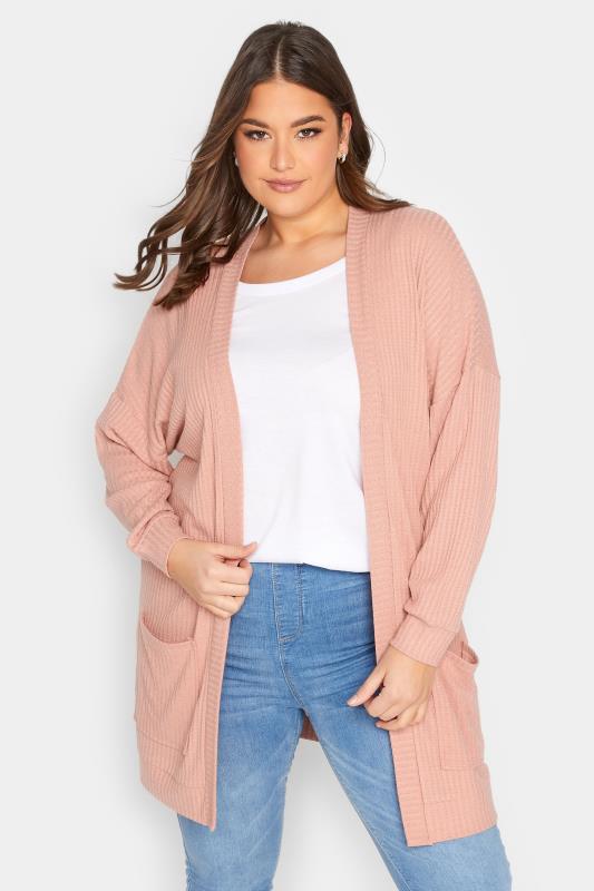 YOURS Curve Ribbed Soft Touch Cardigan | Yours Clothing  1