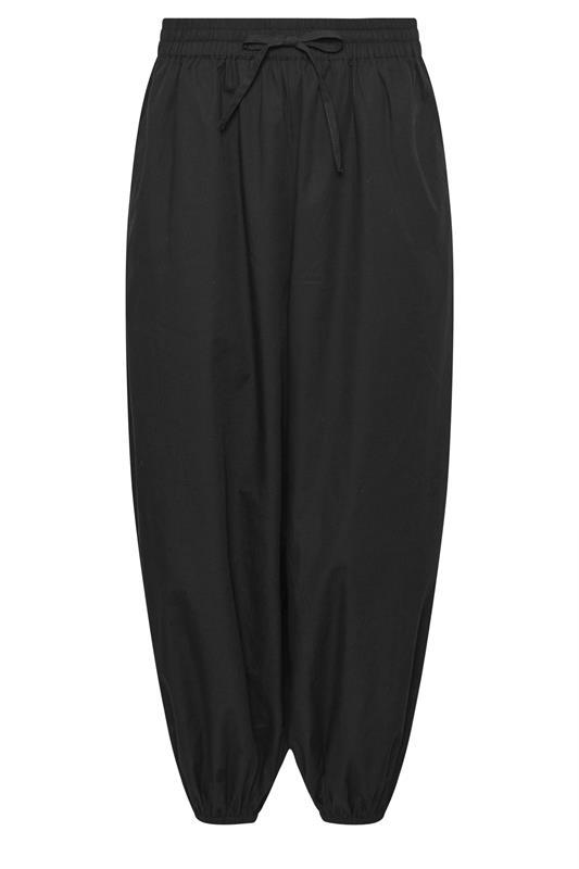 PixieGirl Petite Women's Black Cotton Cuffed Balloon Trousers | PixieGirl 5