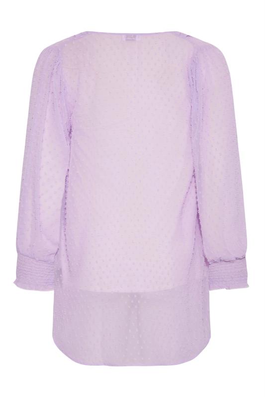 YOURS LONDON Curve Purple Dobby Blouse_Y.jpg
