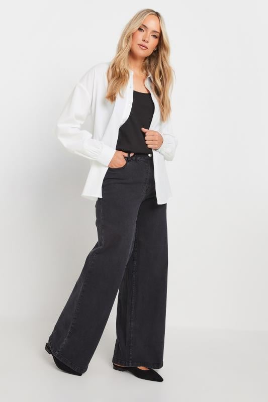 LTS Tall White Plain Cotton Shirt | Long Tall Sally 3