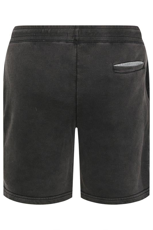 BadRhino Big & Tall Black Japanese Printed Jogger Shorts | BadRhino 7