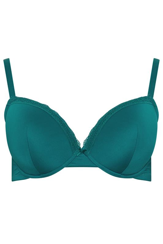 YOURSET 3 PACK Plus Size Burgundy Red & Green Lace Trim Padded T-Shirt Bras | Yours Clothing 9