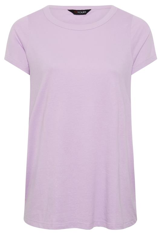 YOURS Plus Size Curve Purple Essential T-Shirt | Yours Clothing  6