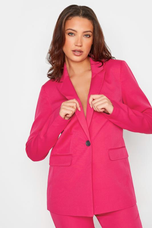 LTS Tall Women's Bright Pink Scuba Crepe Blazer | Long Tall Sally  5