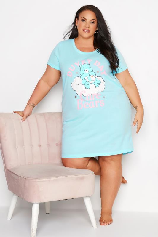 Plus Size Blue Care Bears 'Duvet Day' Nightdress | Yours Clothing 7