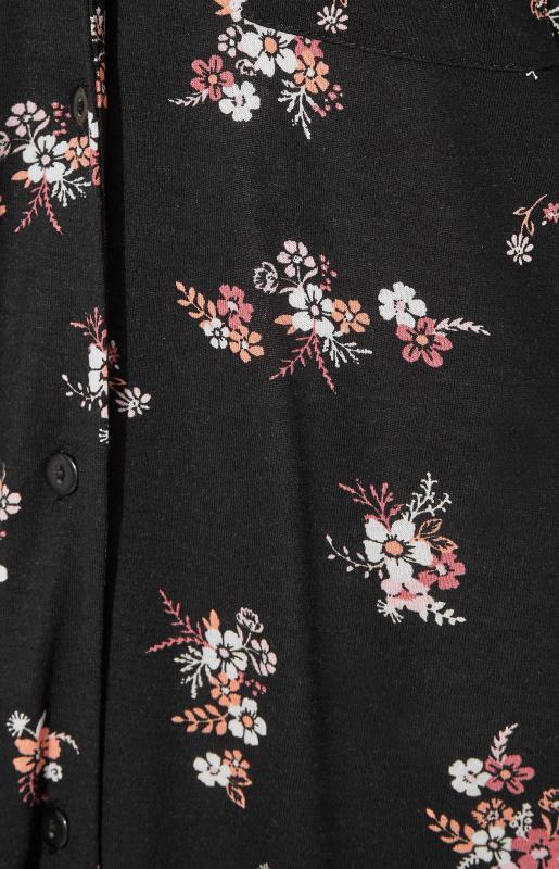 Tall Women's LTS Black Floral Print Pyjama Set | Long Tall Sally 4