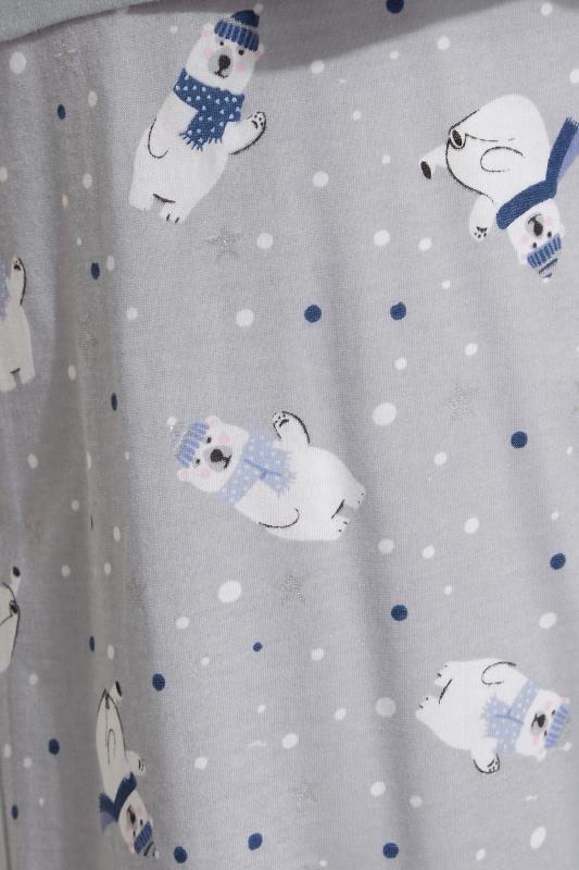 Blue 'Up To Snow Good' Slogan Polar Bear Pyjama Set_S.jpg