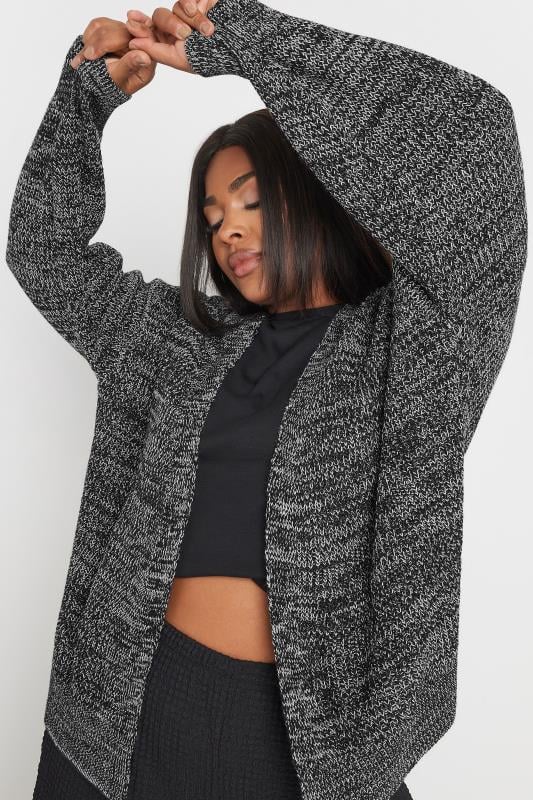 YOURS Plus Size Grey Knitted Balloon Sleeve Cardigan | Yours Clothing  4