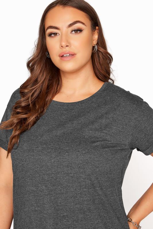 Plus Size YOURS FOR GOOD Grey Cotton Blend Pocket T-Shirt | Yours Clothing 4