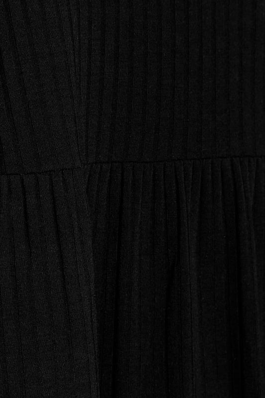Plus Size Black Ribbed Smock Dress | Yours Clothing 5