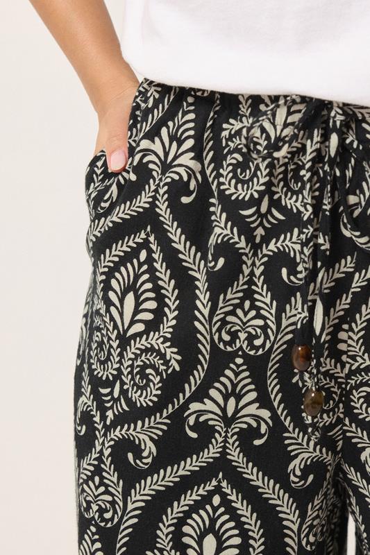 PixieGirl Petite Women's Black Tile Wide Leg Trousers | PixieGirl 5