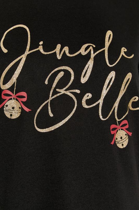 LTS Tall Women's Black 'Jingle Belle' Christmas T-Shirt | Long Tall Sally 5