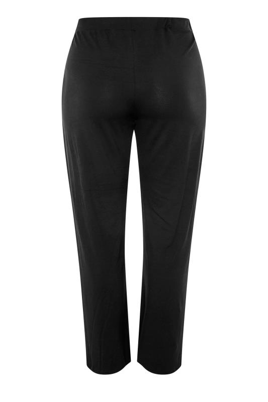 YOURS Curve Plus Size Black Pleated Wide Leg Stretch Trousers | Yours Clothing  6
