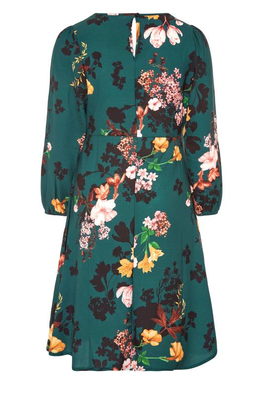 YOURS LONDON Curve Green Floral Midi Dress 7