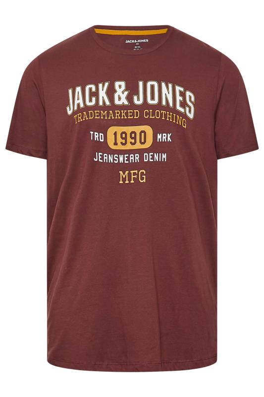 JACK & JONES Big & Tall 3 Pack Green & Red Printed Logo T-Shirts 7