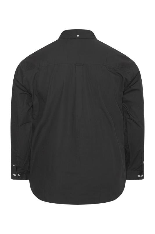 BadRhino Big & Tall Black Cotton Poplin Long Sleeve Shirt 4
