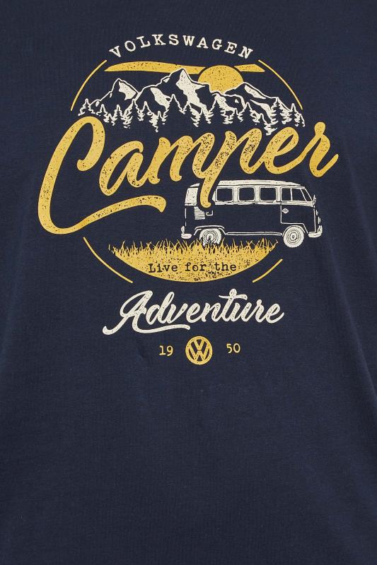 D555 Big & Tall Navy Blue Volkswagen Camper Print T-Shirt | BadRhino 2