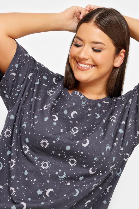 YOURS Curve Grey Cosmic Dreamer Nightdress | Yous Clothing 4