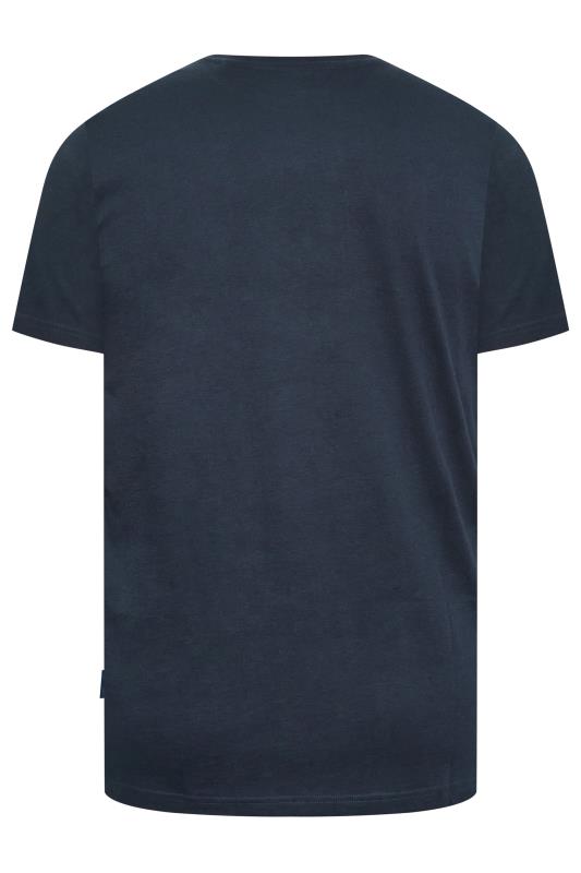 BadRhino Big & Tall Navy Blue Paddle Print T-Shirt | BadRhino 5