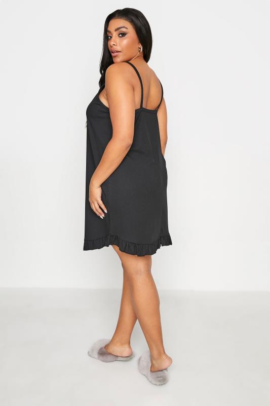 LIMITED COLLECTION Curve Black Ribbed Nightdress 2