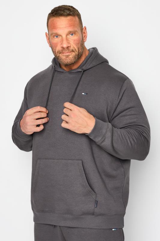 Men's  BadRhino Big & Tall Charcoal Grey Essential Hoodie