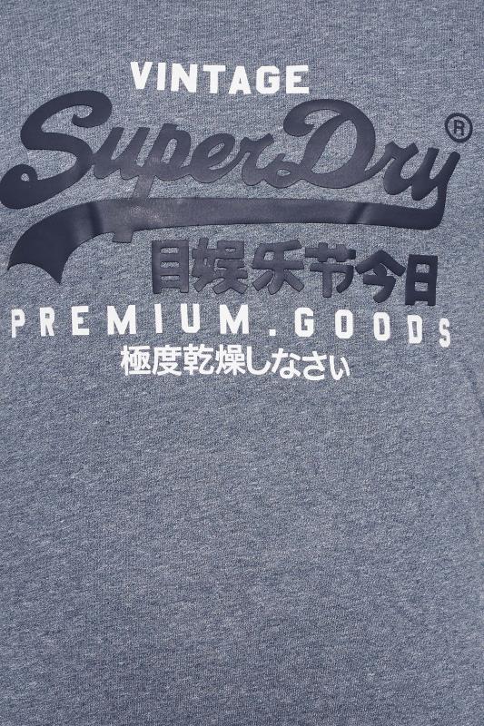 SUPERDRY Big & Tall Blue Washed Logo T-Shirt | BadRhino 3