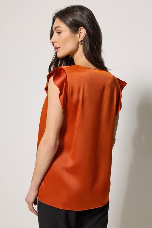 M&Co Orange Frill Sleeve Blouse | M&Co 2