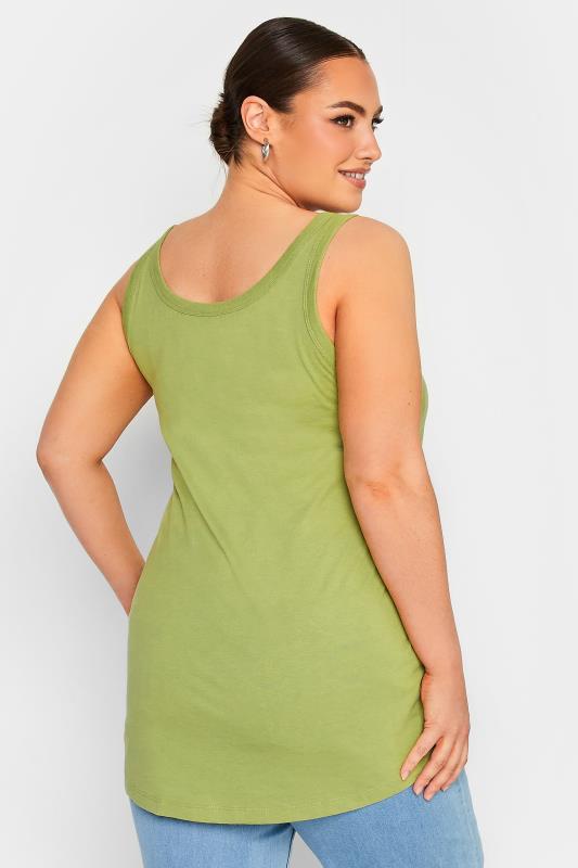 YOURS Plus Size Green Essential Vest Top | Yours Clothing  3